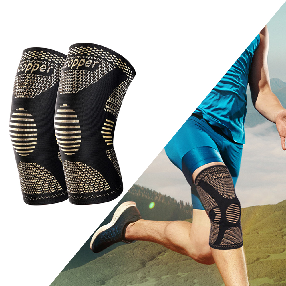 Knee Sleeve Compression - 2Pcs Copper Knee Brace for Arthritis