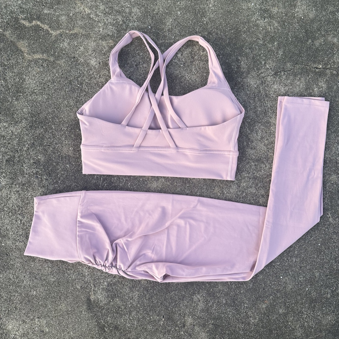 Yoga Fitness Zumba - Solid Color Gym Yoga Set Legging