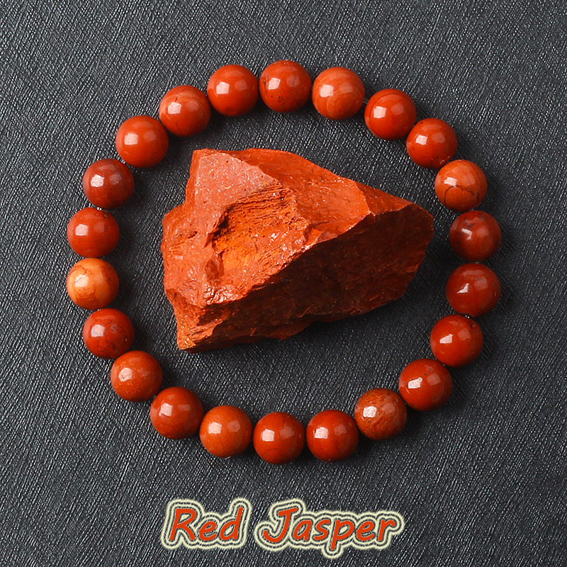 Yoga Fitness Tracker - 5A Genuine Red Jasper Beaded Bracelets
