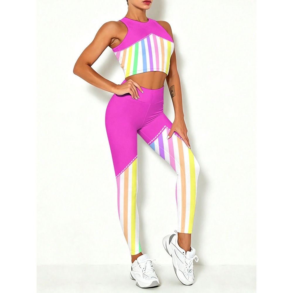 Yoga Blocks - Women's Tank Top Yoga Pants Set