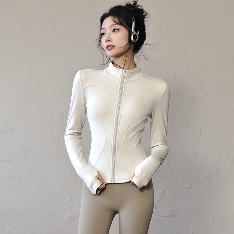 Yoga Fitness Gym - Long Sleeve Sports Jacket Women Zip
