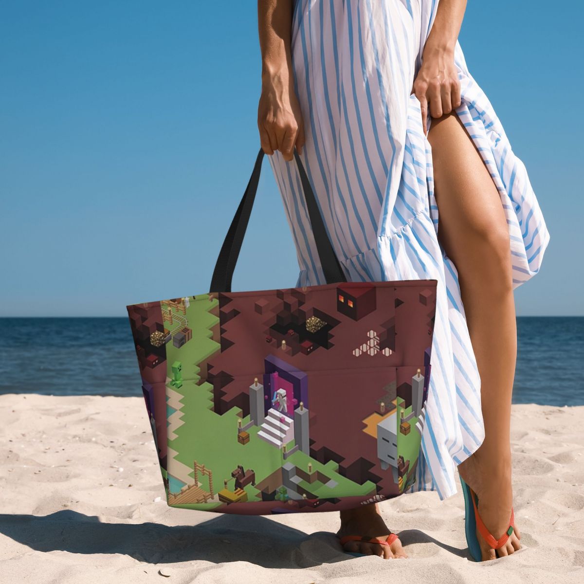Yoga Fitness World - Exploring New Worlds Beach Tote Bag