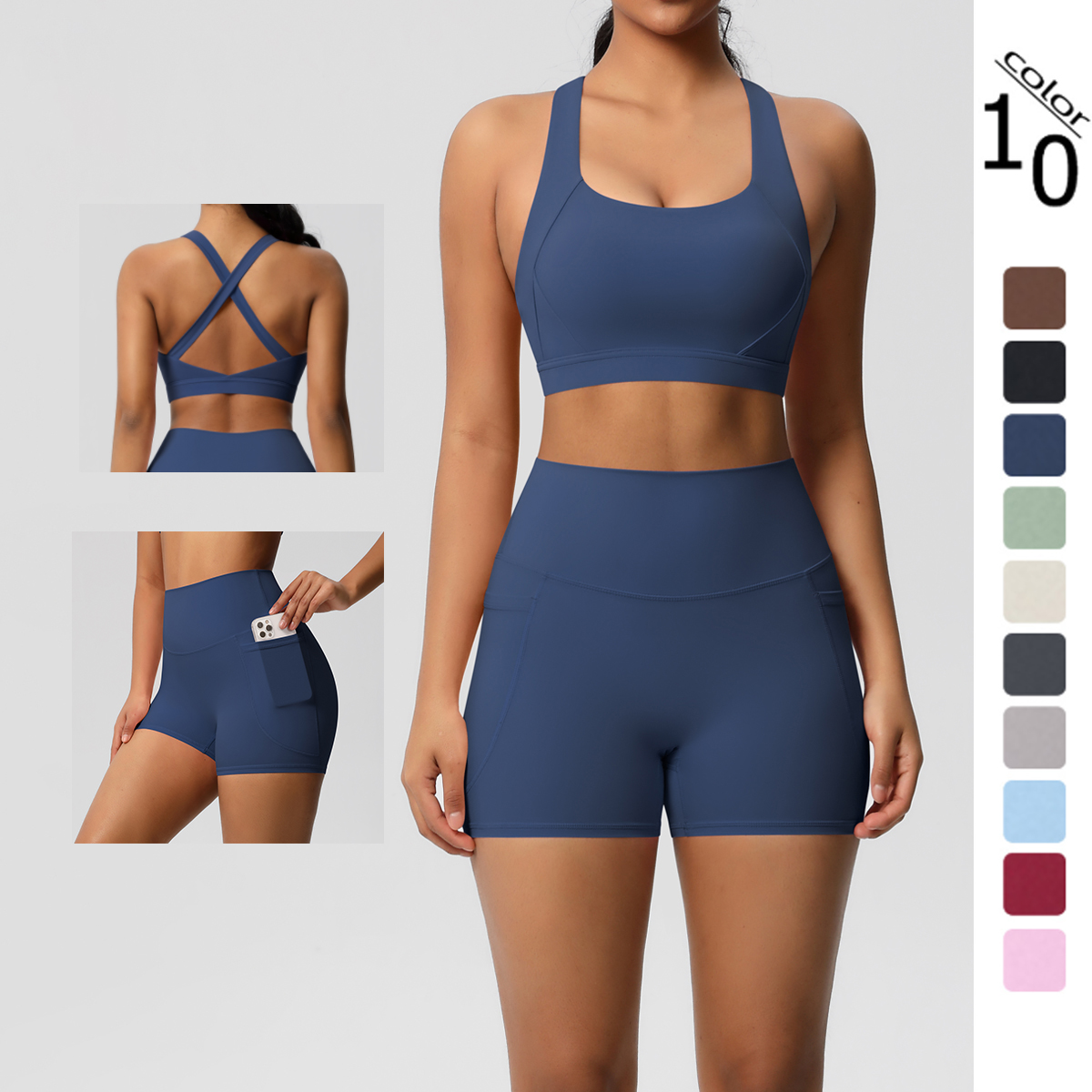 Yoga Fitness Zumba - 2PCS Sportswear With Pocketed Yoga Set