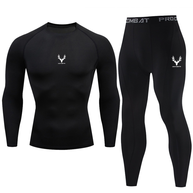 Yoga Fitness Gym - Men's tight fitting sportswear set fitness