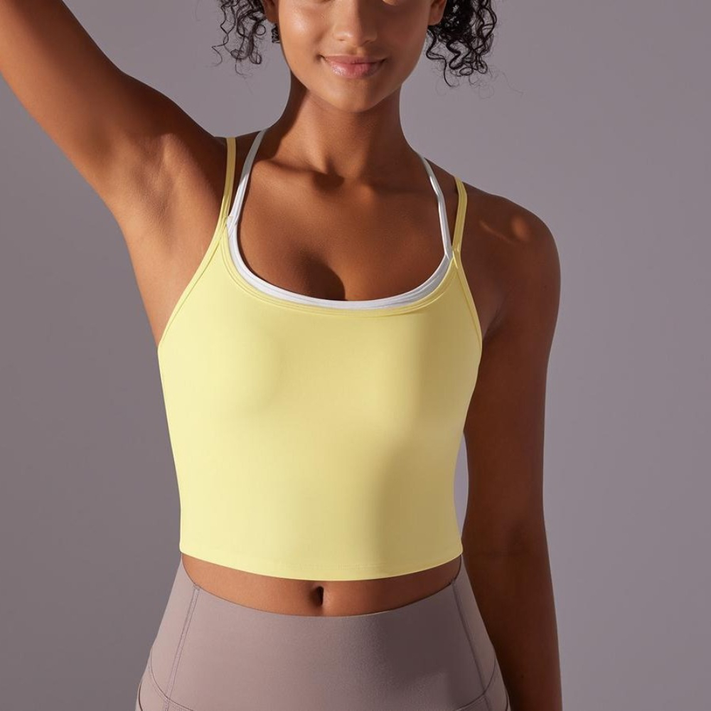 Yoga Blocks - MIML Women's Cross-Back Double-Layer Nylon Sports