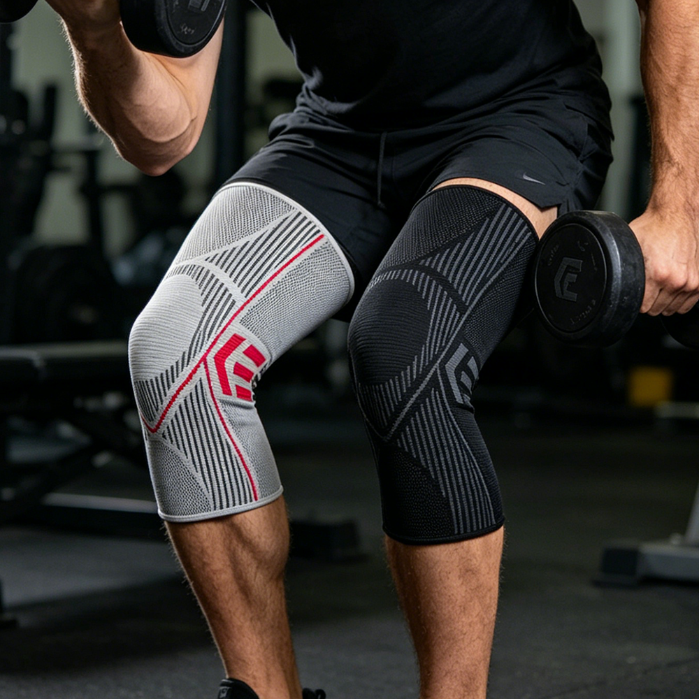Knee Sleeve Compression - Anti Slip Silicone Knee Brace, Compression