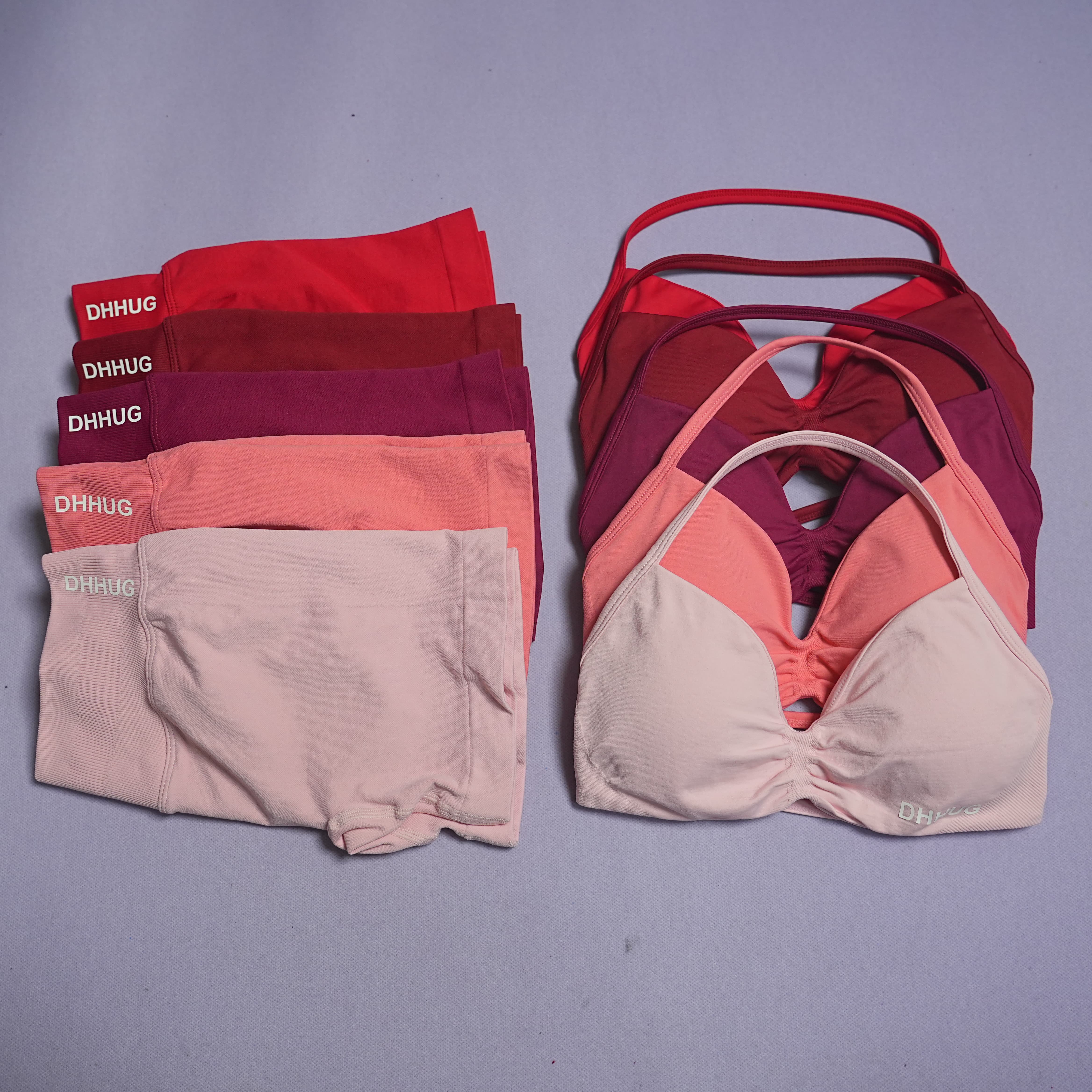 DHHUG Womens Seamless 2 Piece  - Yoga Fitness Zumba บทวิจารณ์และราคา