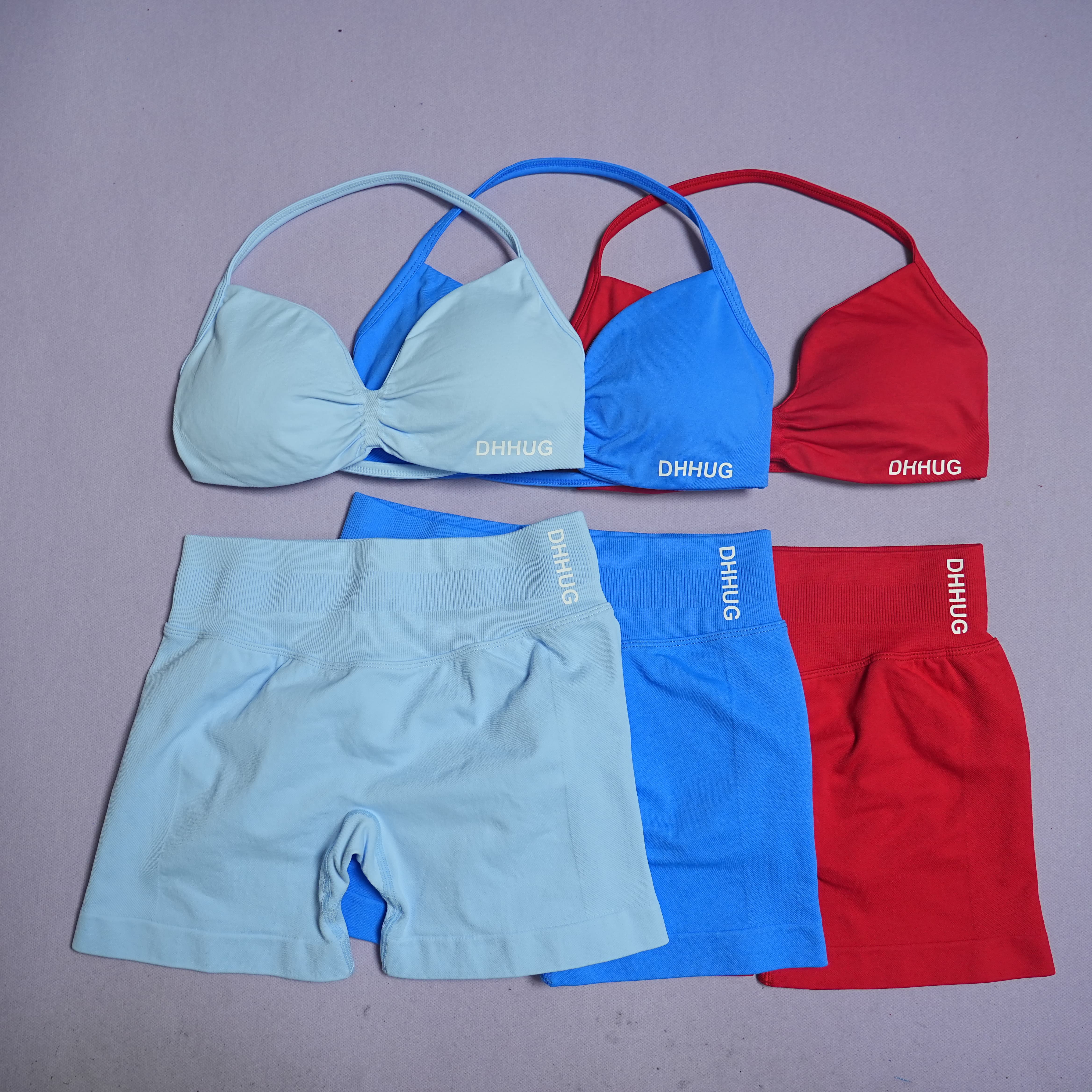 DHHUG Womens Seamless 2 Piece  - Yoga Fitness Zumba บทวิจารณ์และราคา