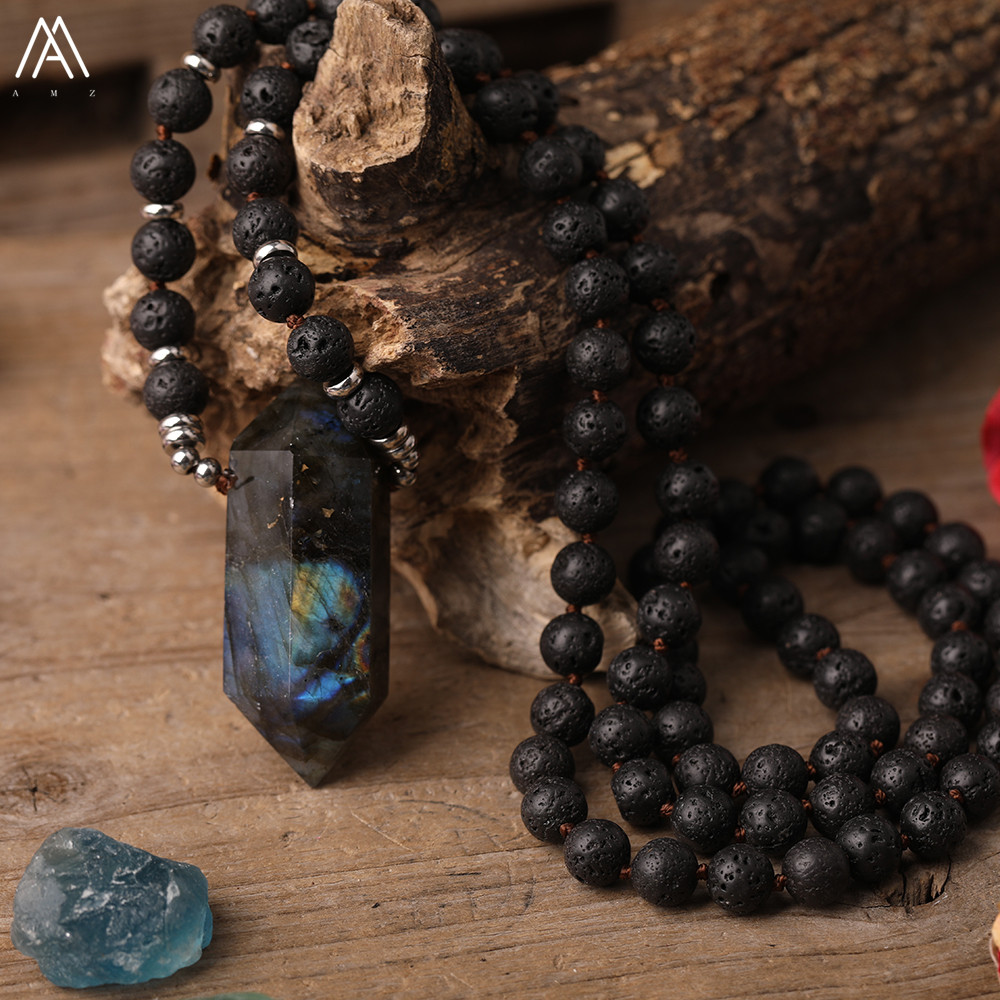 Natural Flash Labradorite Ston - Yoga Fitness Tracker บทวิจารณ์และราคา