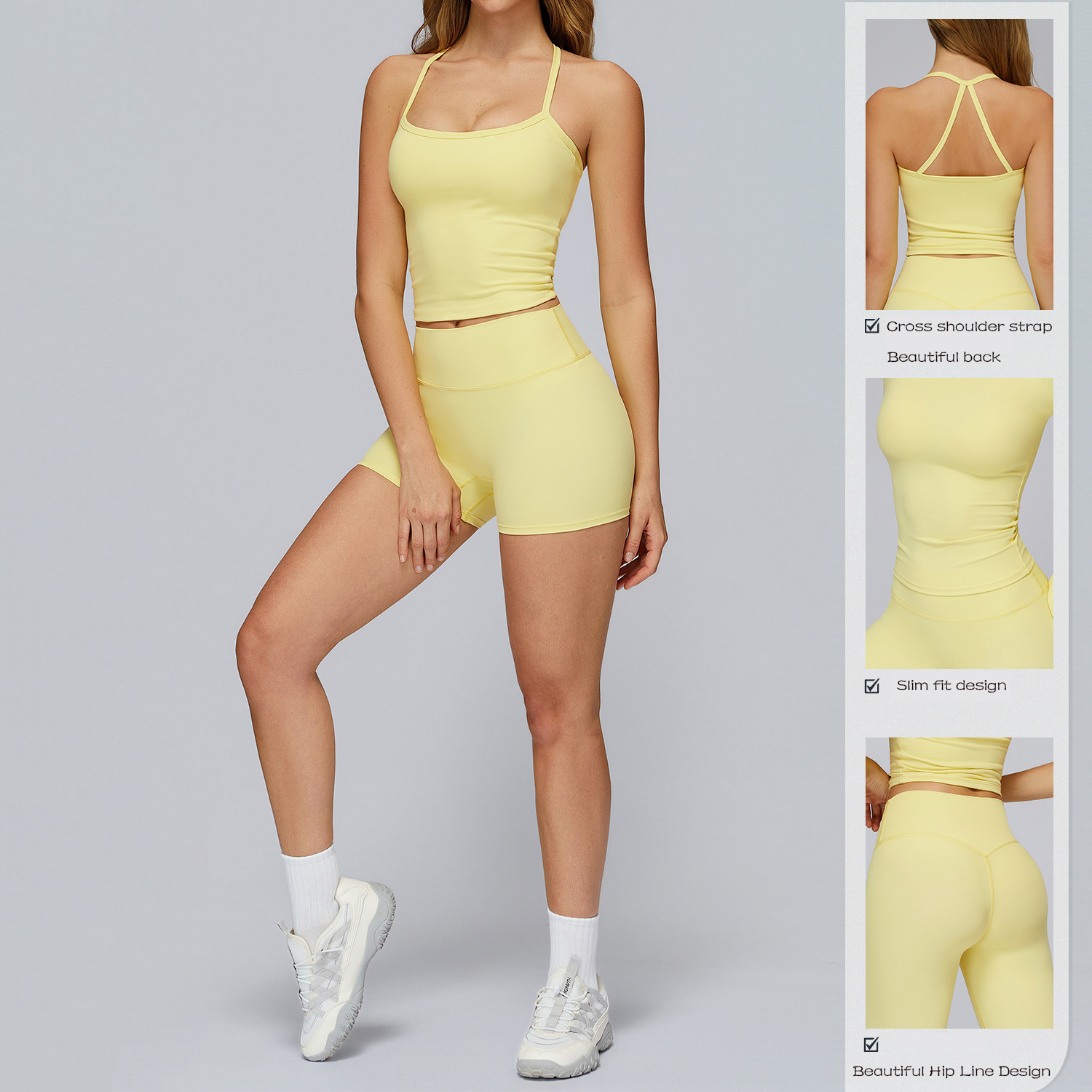 Workout Set 2PCS Seamless Yoga - Yoga Fitness Zumba บทวิจารณ์และราคา