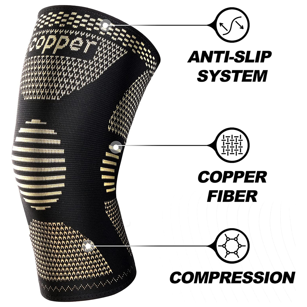 2Pcs Copper Knee Brace for Art - Knee Sleeve Compression บทวิจารณ์และราคา