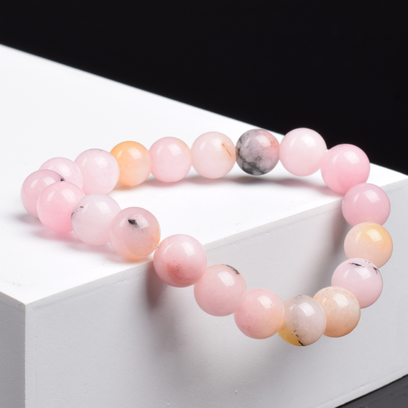 Natural Stone Pink Opal Beads  - Yoga Fitness Tracker บทวิจารณ์และราคา