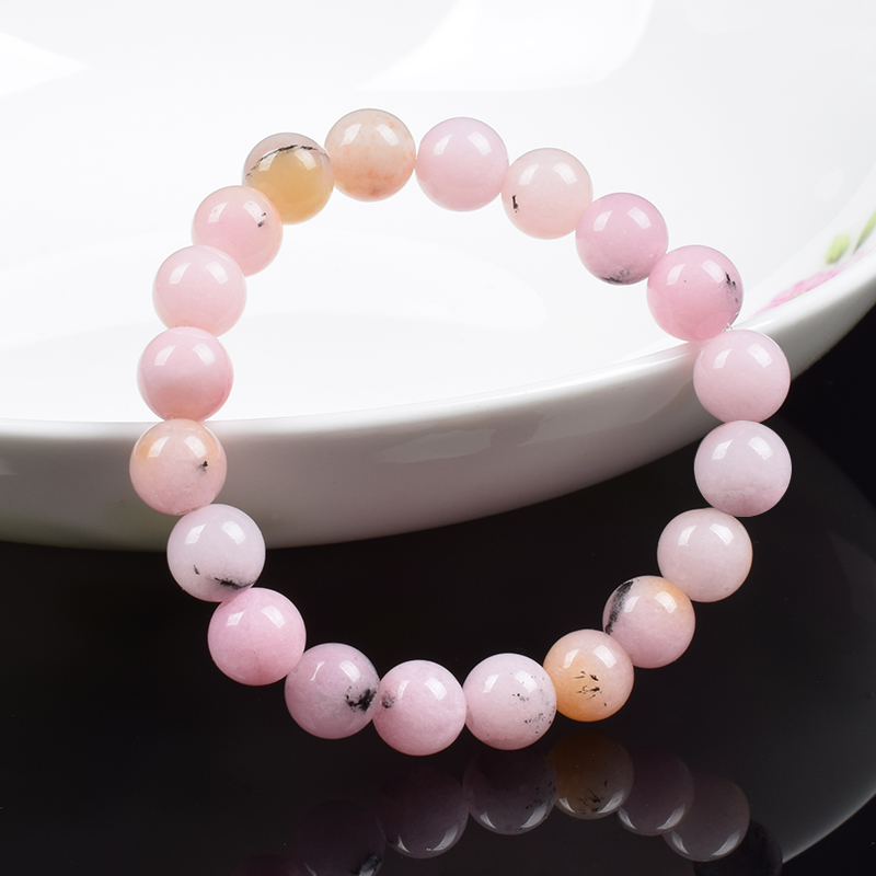 Natural Stone Pink Opal Beads  - Yoga Fitness Tracker บทวิจารณ์และราคา