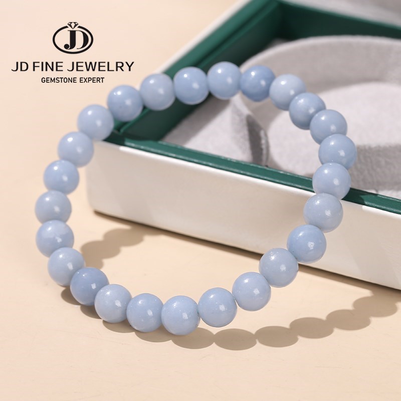 JD Natural Stone Blue Angelite - Yoga Fitness Tracker บทวิจารณ์และราคา
