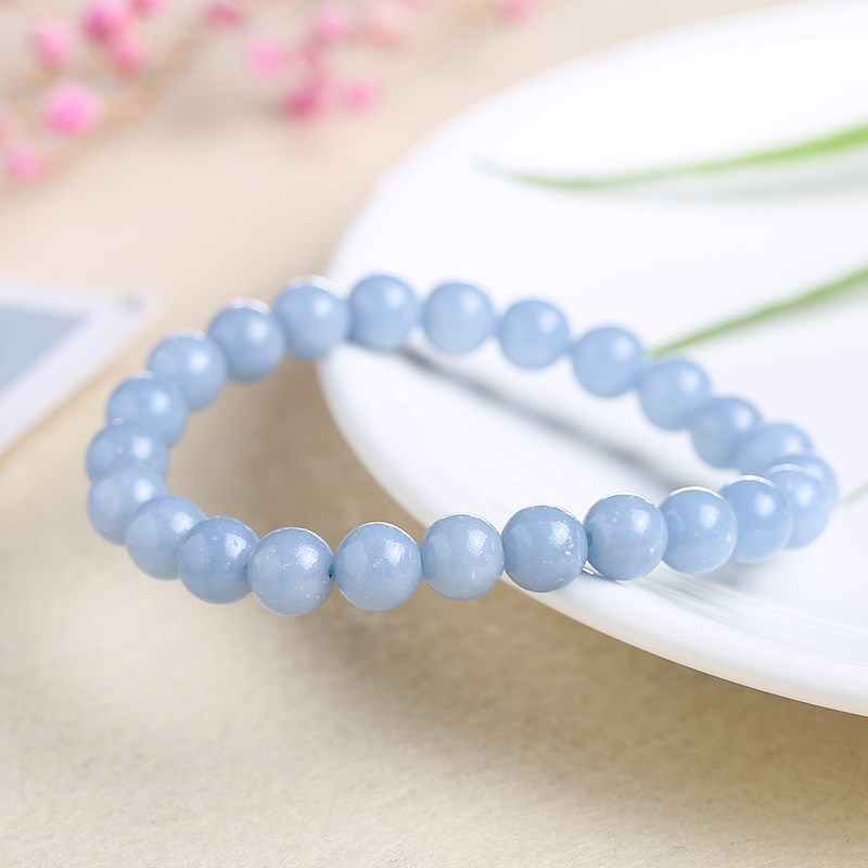 JD Natural Stone Blue Angelite - Yoga Fitness Tracker บทวิจารณ์และราคา