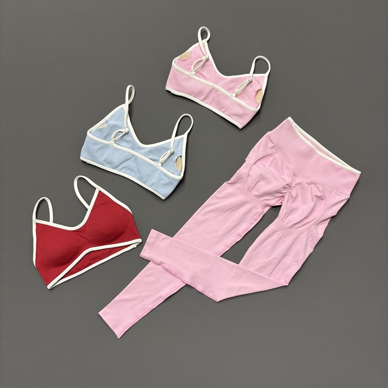 2 Pcs Sports Set Seamless Cont - Yoga Fitness Zumba บทวิจารณ์และราคา