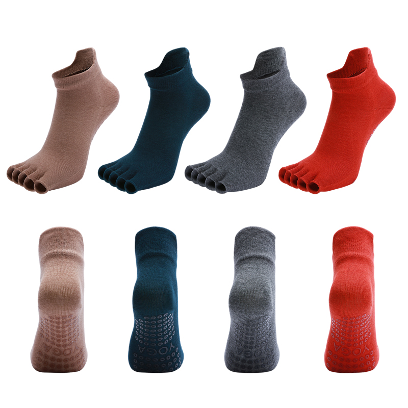 Yoga Socks Half Toe Anti-Slip  - Yoga Fitness Gym บทวิจารณ์และราคา