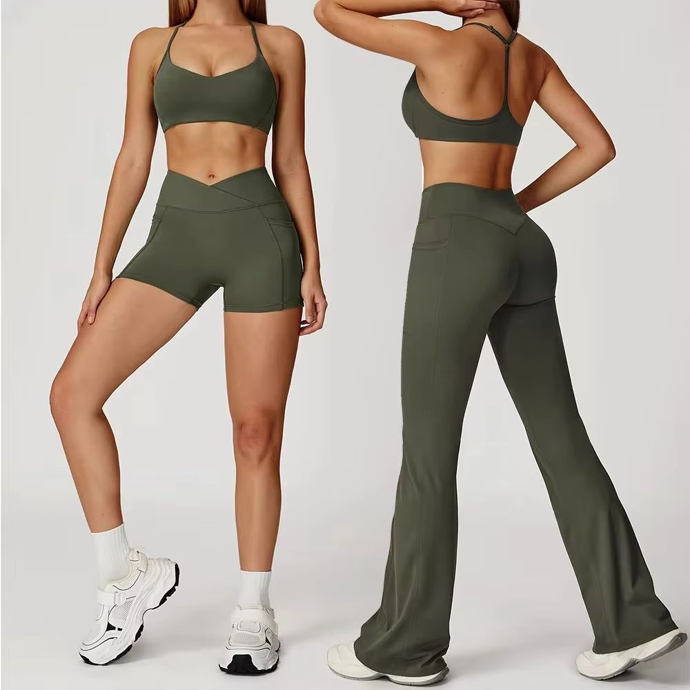 2PCS Sports Bra Women's Tracks - Yoga Fitness Zumba บทวิจารณ์และราคา