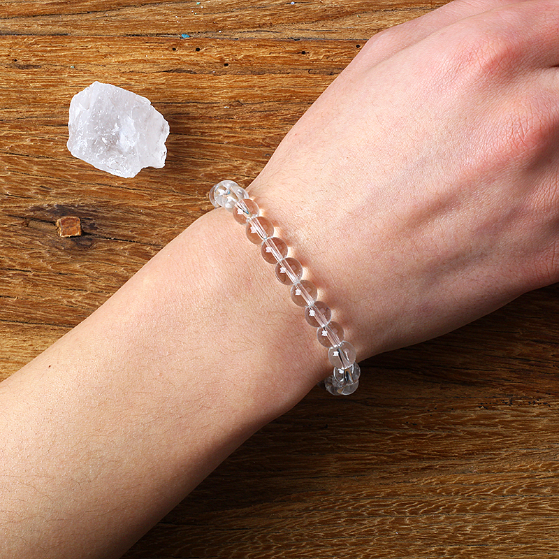 Genuine Clear Quartz Bead Brac - Yoga Fitness Tracker บทวิจารณ์และราคา