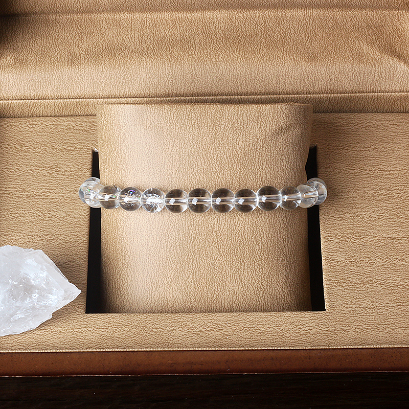 Genuine Clear Quartz Bead Brac - Yoga Fitness Tracker บทวิจารณ์และราคา