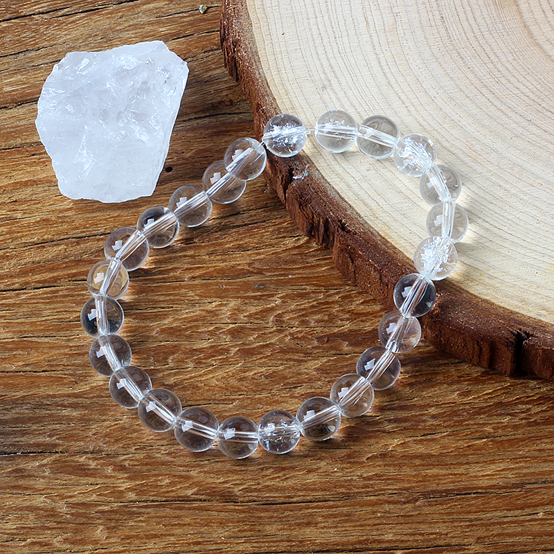 Genuine Clear Quartz Bead Brac - Yoga Fitness Tracker บทวิจารณ์และราคา