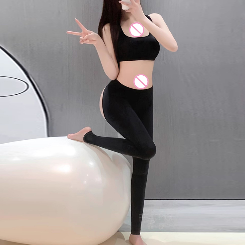 Erotic Butt Exposing Leggings  - Yoga Fitness Zumba บทวิจารณ์และราคา
