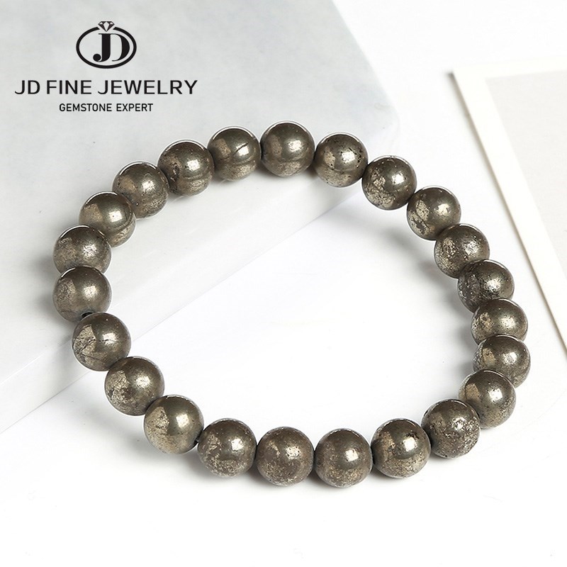 JD Natural Pyrite Bead Bracele - Yoga Fitness Tracker บทวิจารณ์และราคา