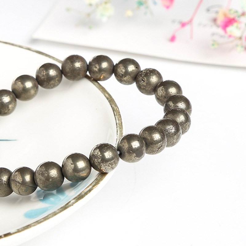 JD Natural Pyrite Bead Bracele - Yoga Fitness Tracker บทวิจารณ์และราคา