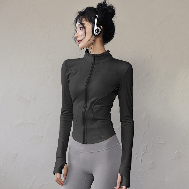 Long Sleeve Sports Jacket Wome - Yoga Fitness Gym บทวิจารณ์และราคา