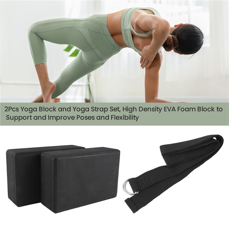 B72A 2Pcs Yoga Block And Yoga  - Yoga Blocks บทวิจารณ์และราคา