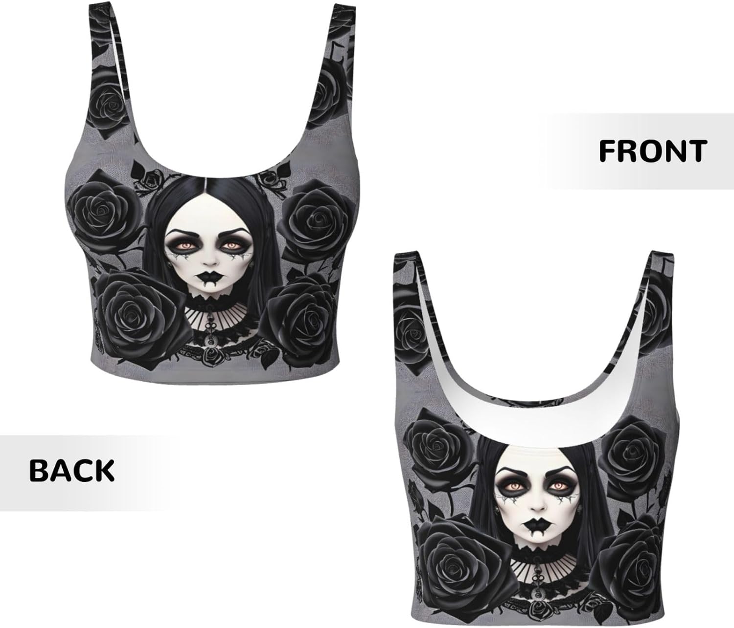 gothic black roses Printed Wom - Yoga Fitness Women บทวิจารณ์และราคา
