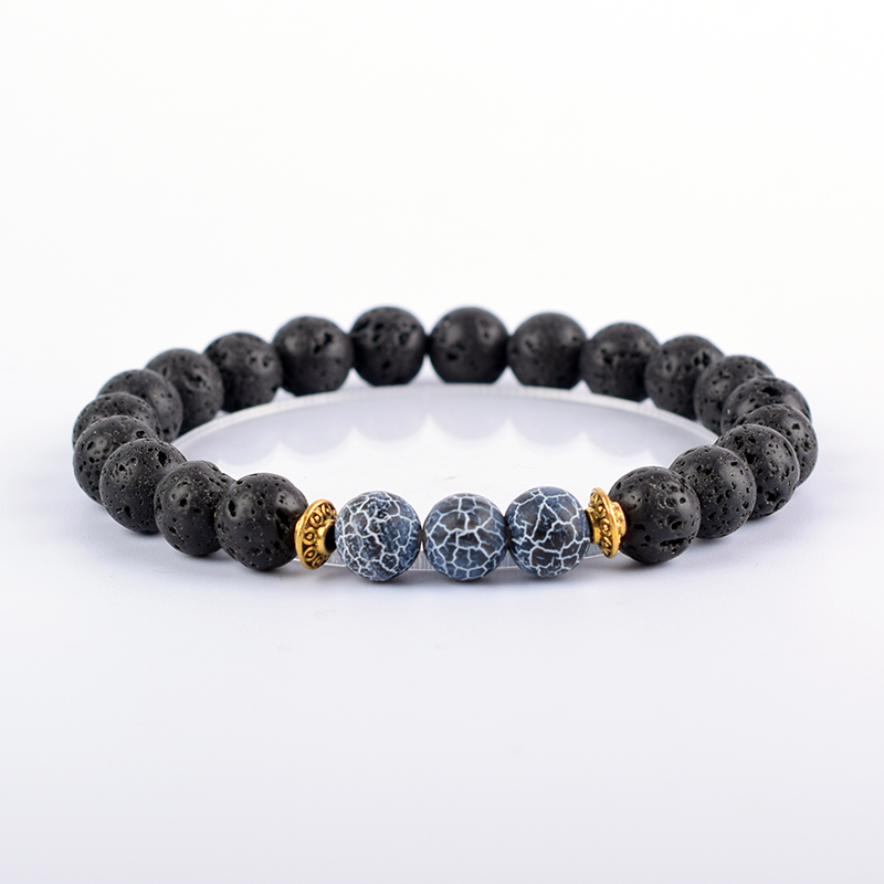 Fashion Tiger Eye Lava Bracele - Yoga Fitness Tracker บทวิจารณ์และราคา