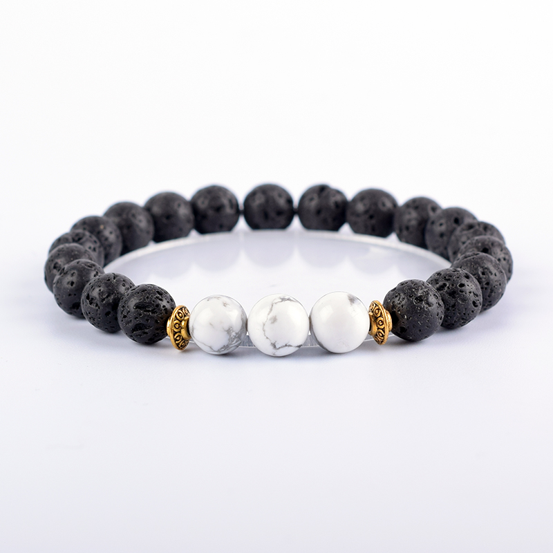 Fashion Tiger Eye Lava Bracele - Yoga Fitness Tracker บทวิจารณ์และราคา
