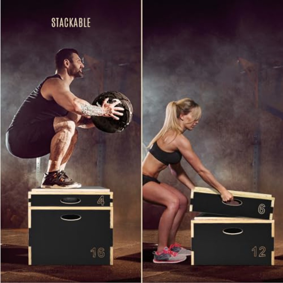 3 in 1 Wooden Plyo Box for Jum - Plyo Jump Box บทวิจารณ์และราคา