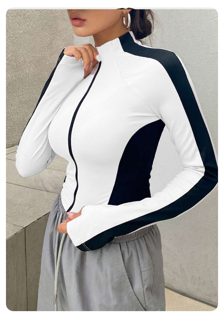 Yoga Clothes Stand Up Collar J - Yoga Fitness Women บทวิจารณ์และราคา