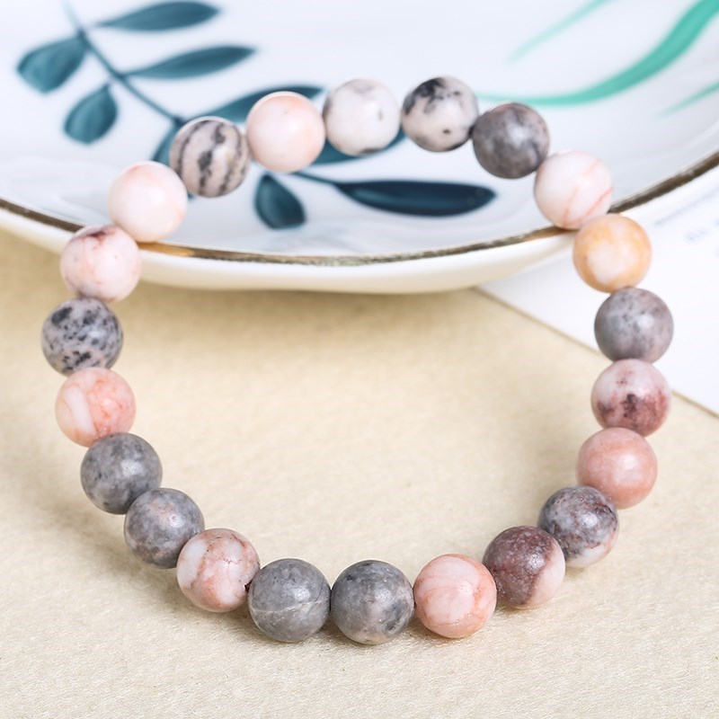 JD Natural Pink Zebra Jaspers  - Yoga Fitness Tracker บทวิจารณ์และราคา
