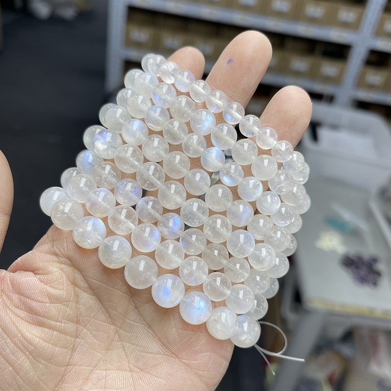 JD Natural Blue Moonstone Roun - Yoga Fitness Tracker บทวิจารณ์และราคา