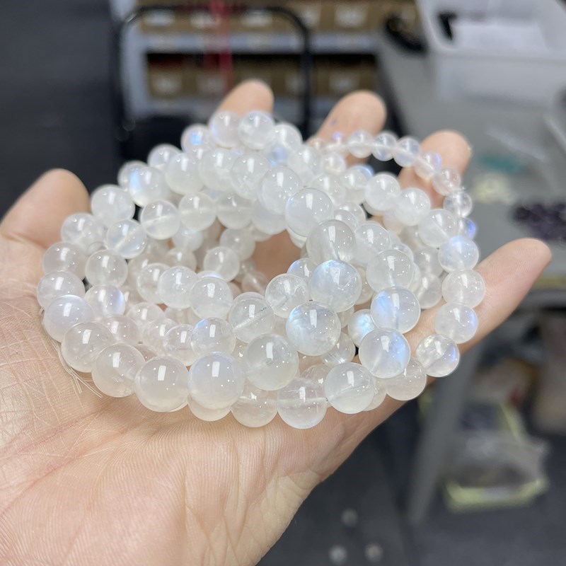 JD Natural Blue Moonstone Roun - Yoga Fitness Tracker บทวิจารณ์และราคา