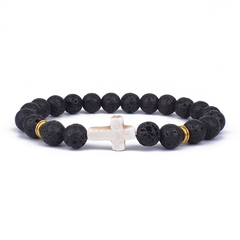 Trendy Jesus Cross Charm Blue  - Yoga Fitness Tracker บทวิจารณ์และราคา