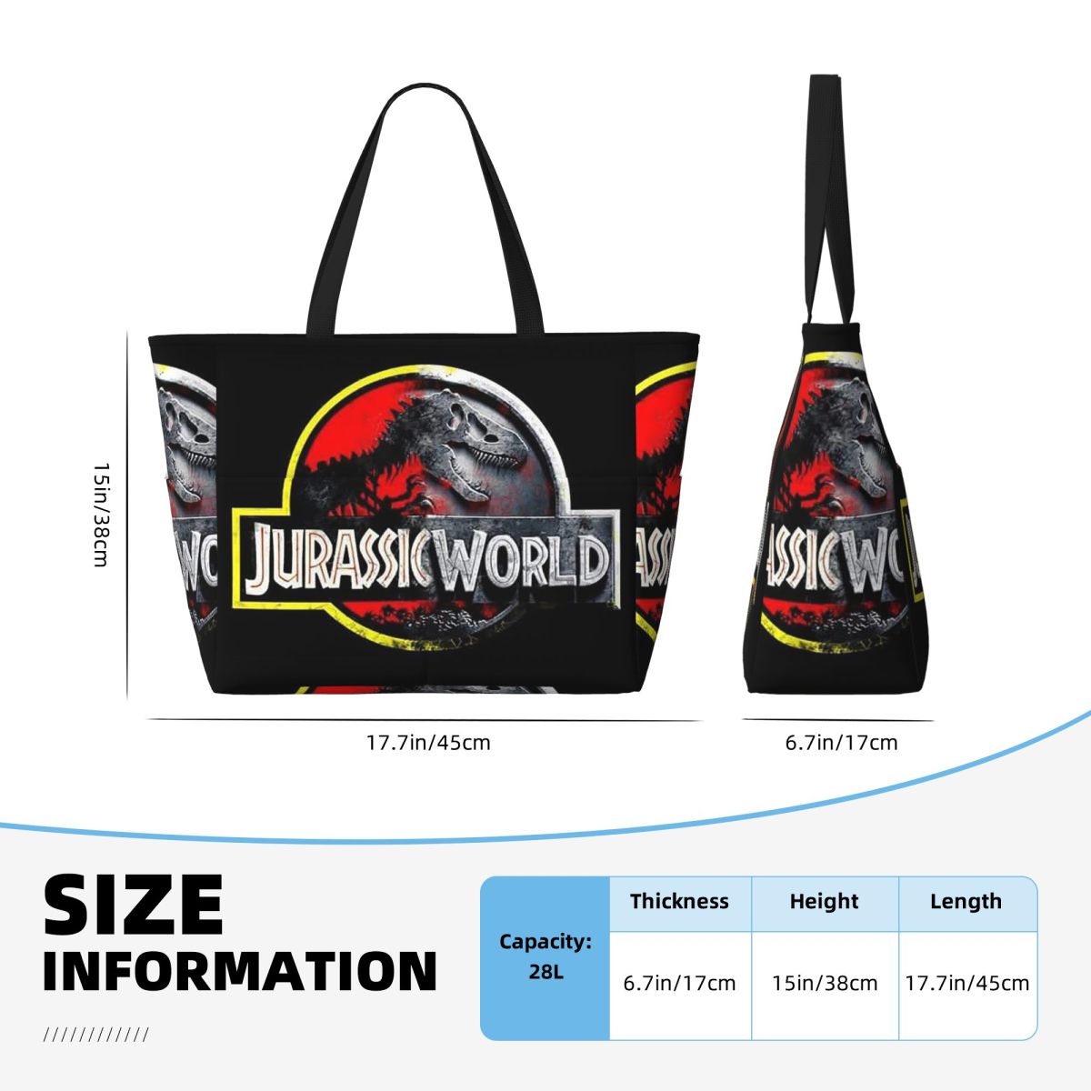 Jurassic World Beach Tote Bag  - Yoga Fitness World บทวิจารณ์และราคา