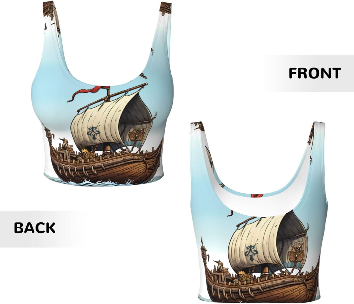 Cartoon Old Boat Prints Women' - Yoga Fitness Women บทวิจารณ์และราคา
