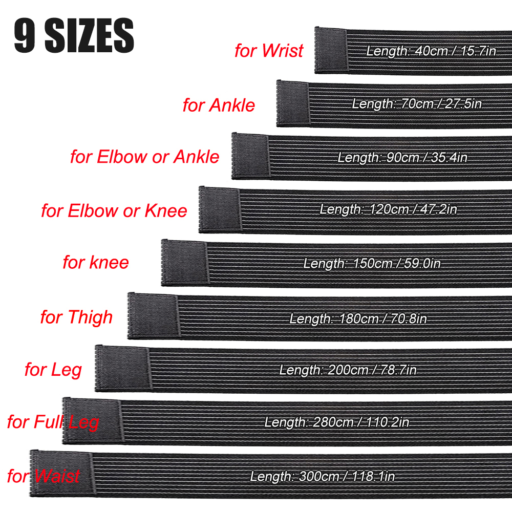 1PCS 40-300cm Compression Band - Knee Sleeve Compression บทวิจารณ์และราคา