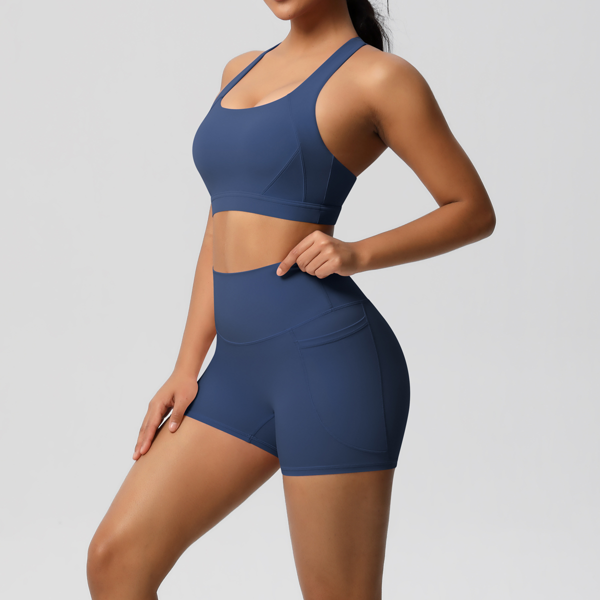 2PCS Sportswear With Pocketed  - Yoga Fitness Zumba บทวิจารณ์และราคา