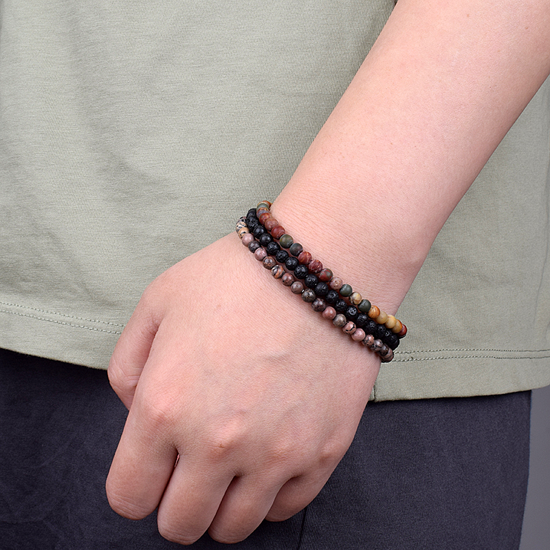 Natural Stone Bracelets Men 4m - Yoga Fitness Tracker บทวิจารณ์และราคา