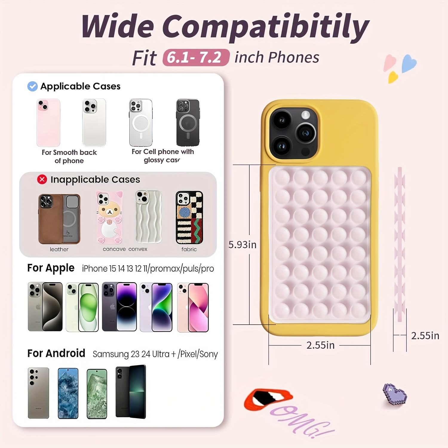 2pcs Double-Sided Silicone Suc - Yoga And Fitness บทวิจารณ์และราคา